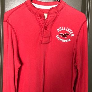 Hollister California Mens M Red Long Sleeve